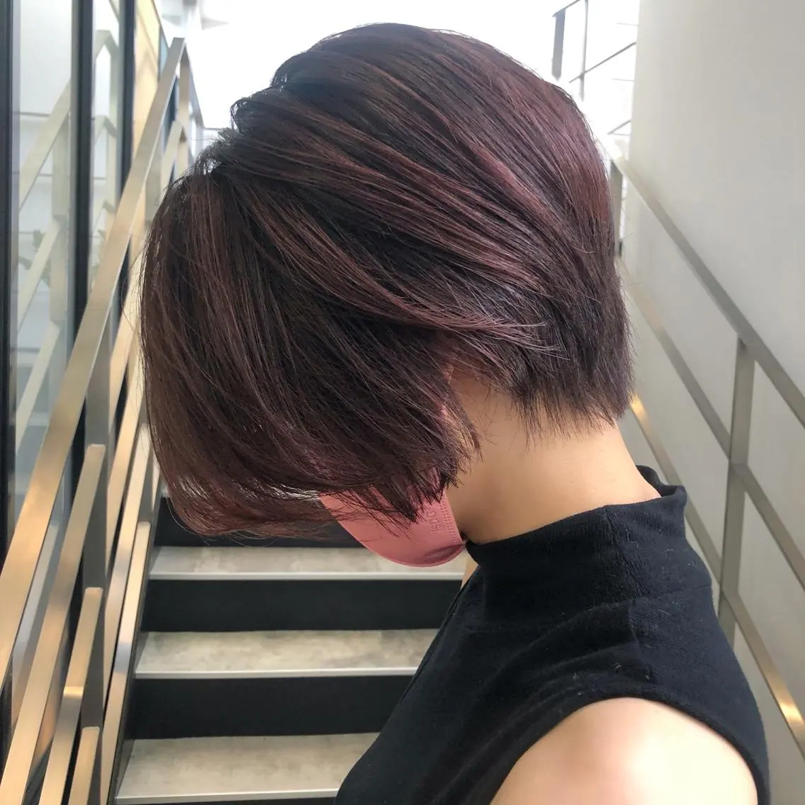ショート カラー パーマ ヘアアレンジ メンズ キッズ ネイル マツエク・マツパ ブラウンカラー ラベンダーカラー ピンクカラー ピンクパープル ピンクブラウン stylist 🌸 kana.のヘアスタイル
