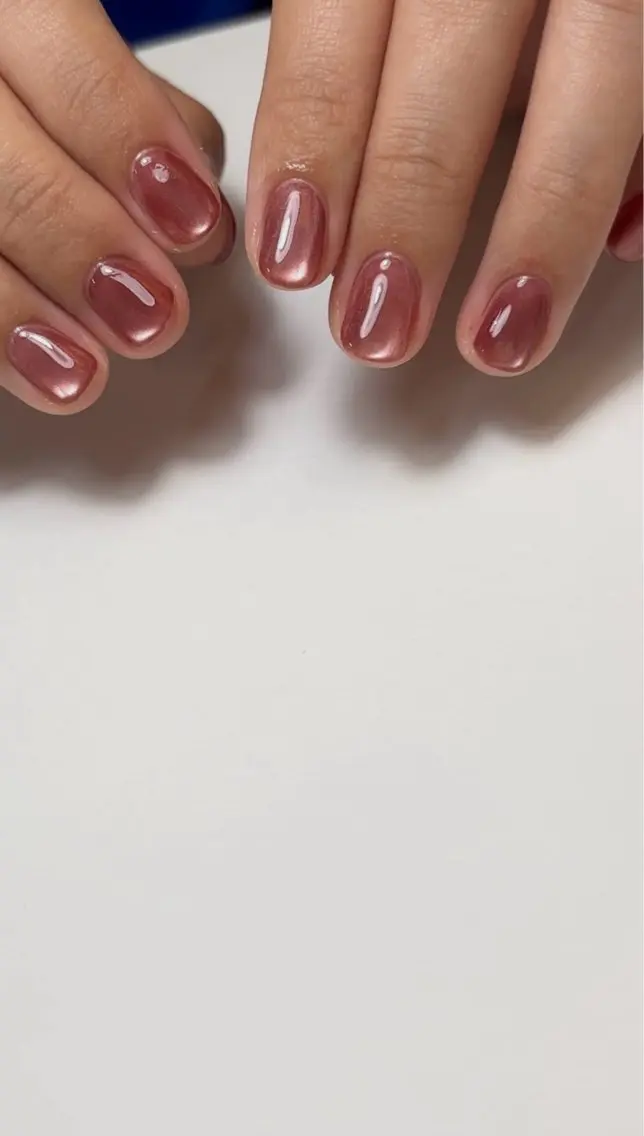 ネイル マグネットネイル ピンク ショートネイル is..nail 🌷sonokoのネイルデザイン