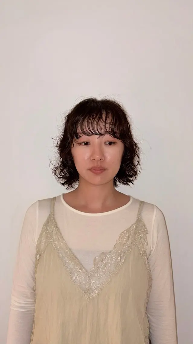 ミディアム パーマ パーマ カットモデル・パーマ 🌀リリアのヘアスタイル