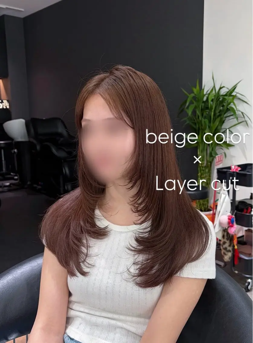 ロング カラー カット ヘアカラー limitみづき🌙 レイヤーカットのヘアスタイル