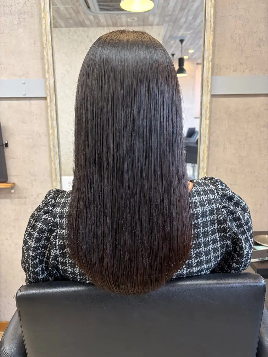 ロング カット 縮毛矯正 トリートメント 🌻柳谷 心渚🌻のヘアスタイル