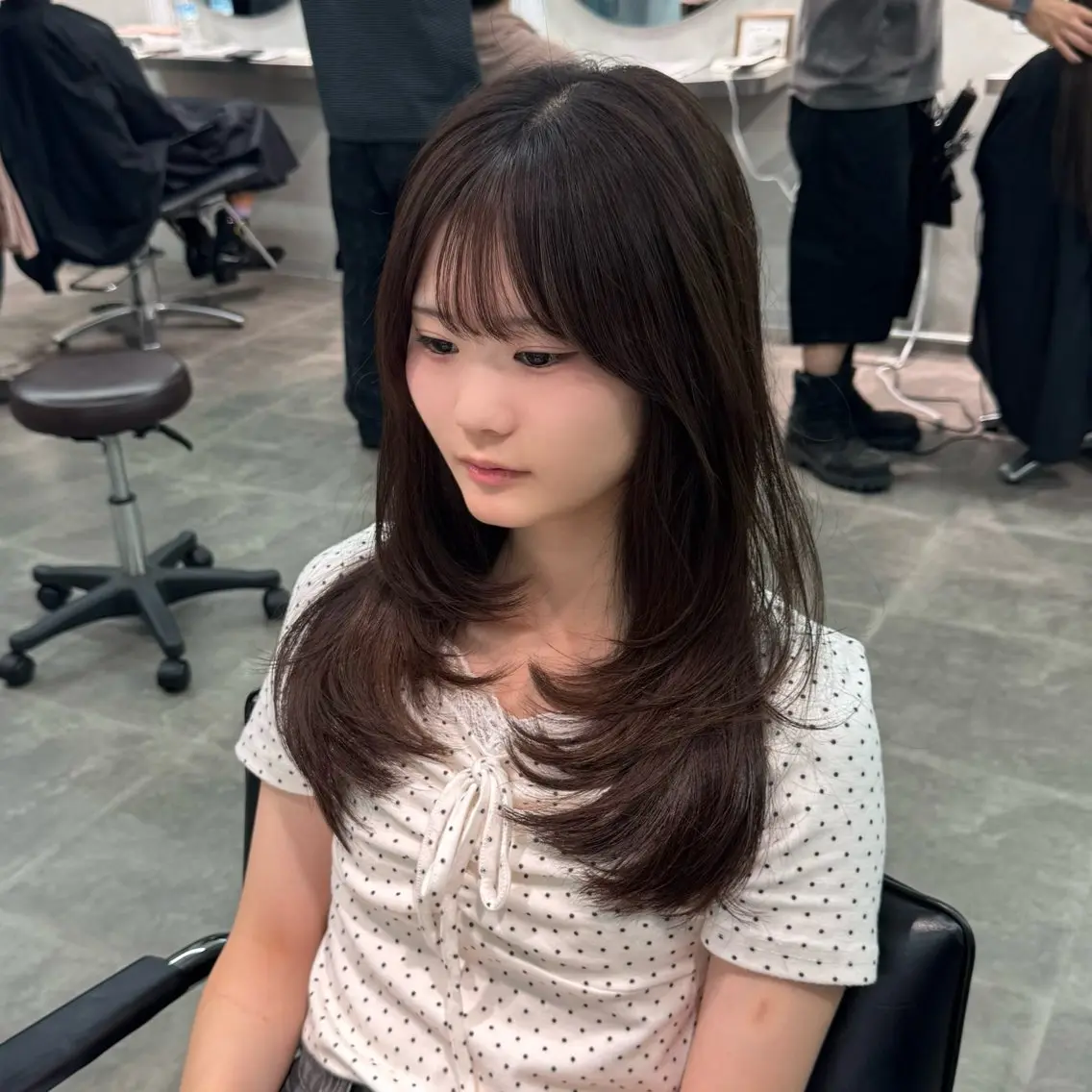 ロング カット ヘアカラー 韓国特化🇰🇷千葉 /レイヤーカット竜生のヘアスタイル