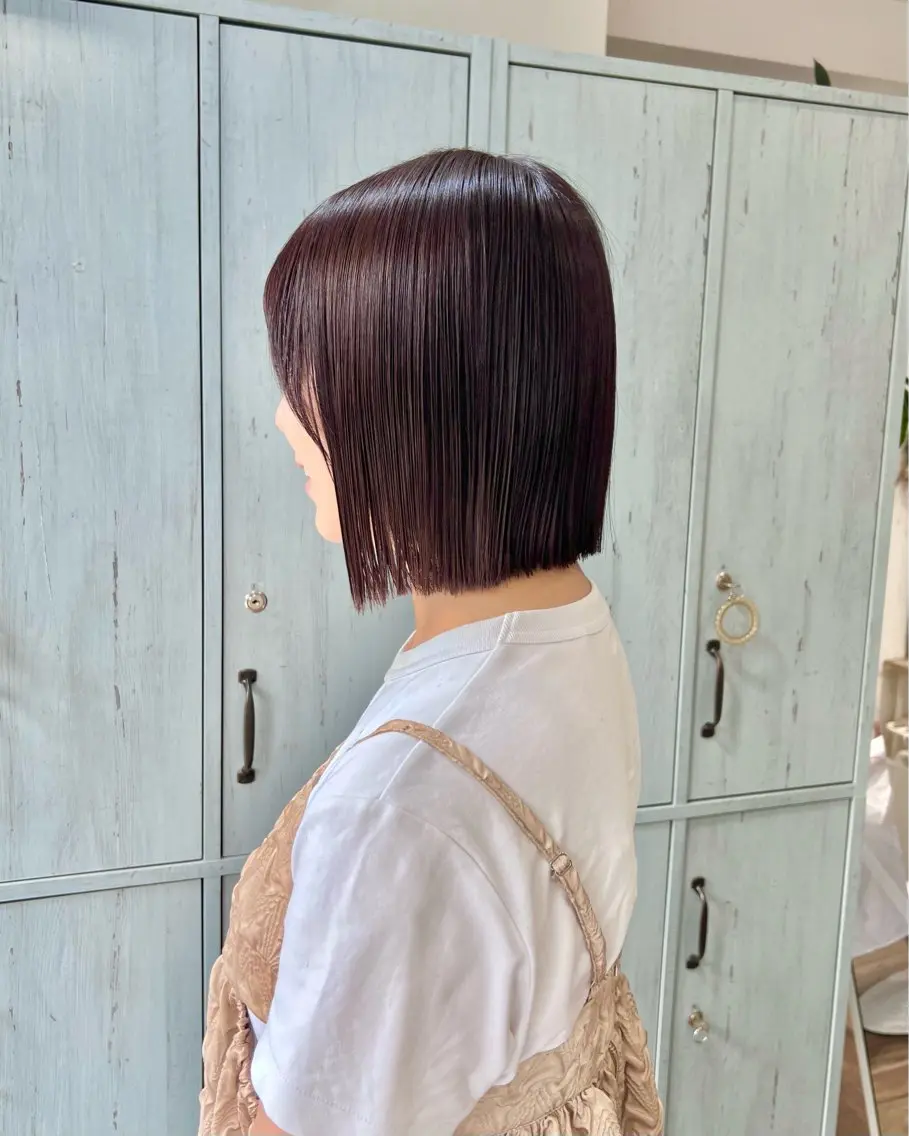 ミディアム カラー オレンジ 透明感カラー Hikariのヘアスタイル