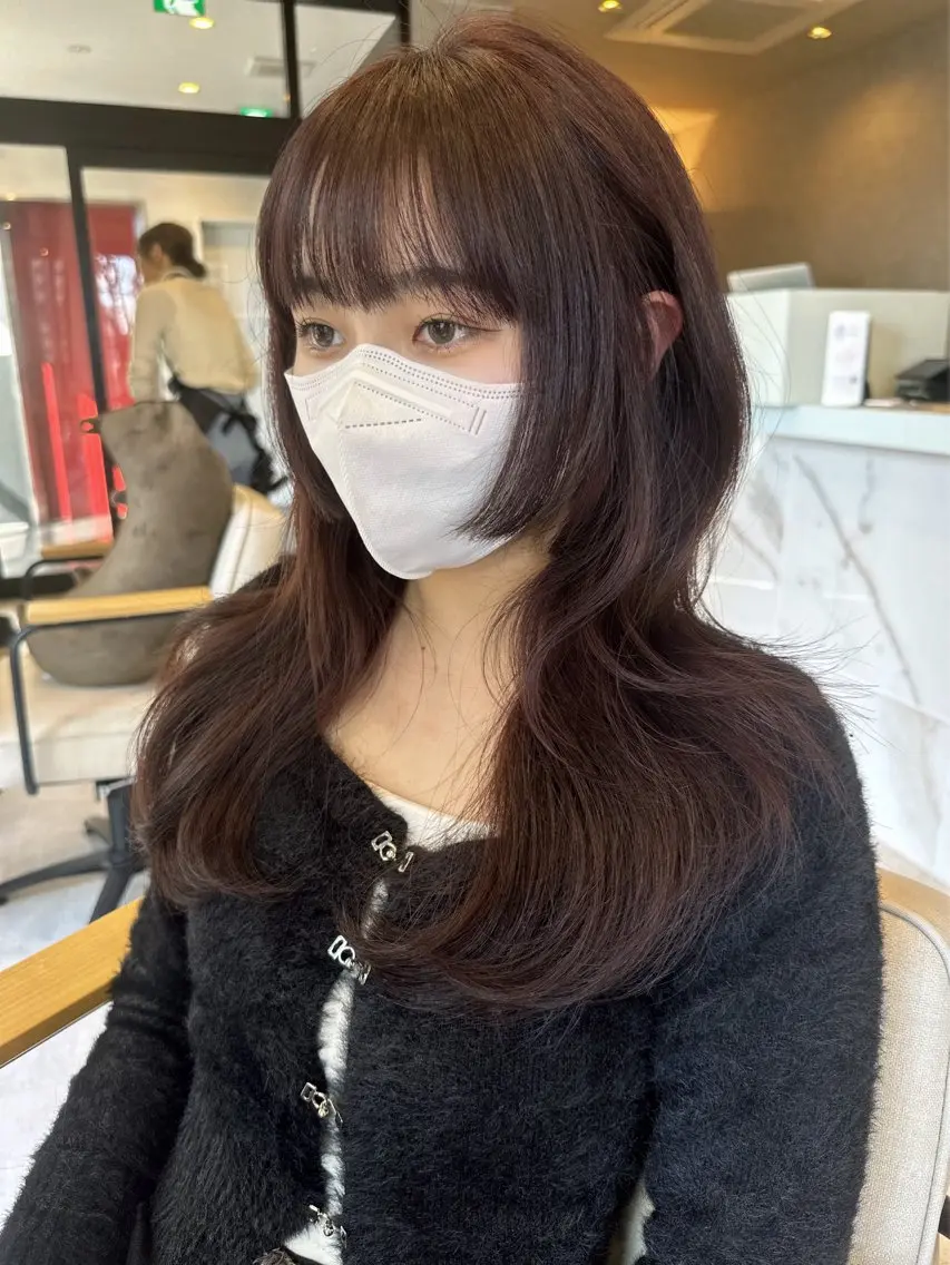 ロング 姫カット レイヤーカット 韓国ヘア🦢🖤 Sayumiのヘアスタイル