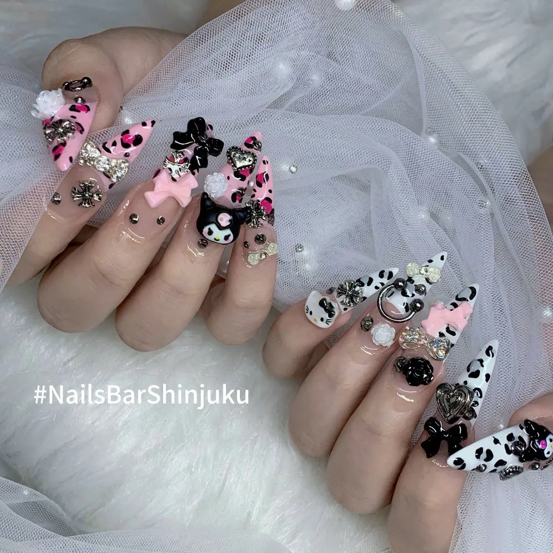 ネイル 長さ出し フレンチネイル ジェルネイル 韓国ネイル ロングネイル NAILS BAR SHINJUKUのネイルデザイン