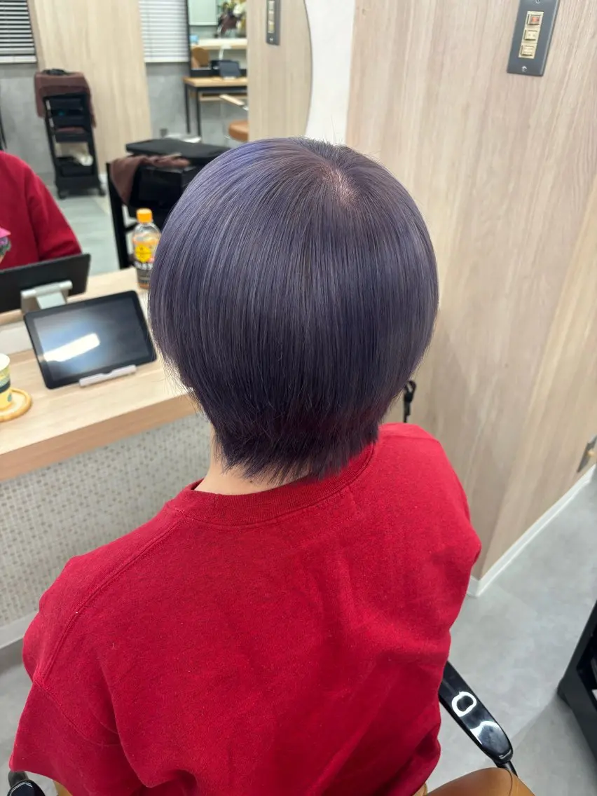 ショート カラー メンズ メンズブリーチ ブリーチ ラベンダーカラー universe Mizuki🎀のヘアスタイル