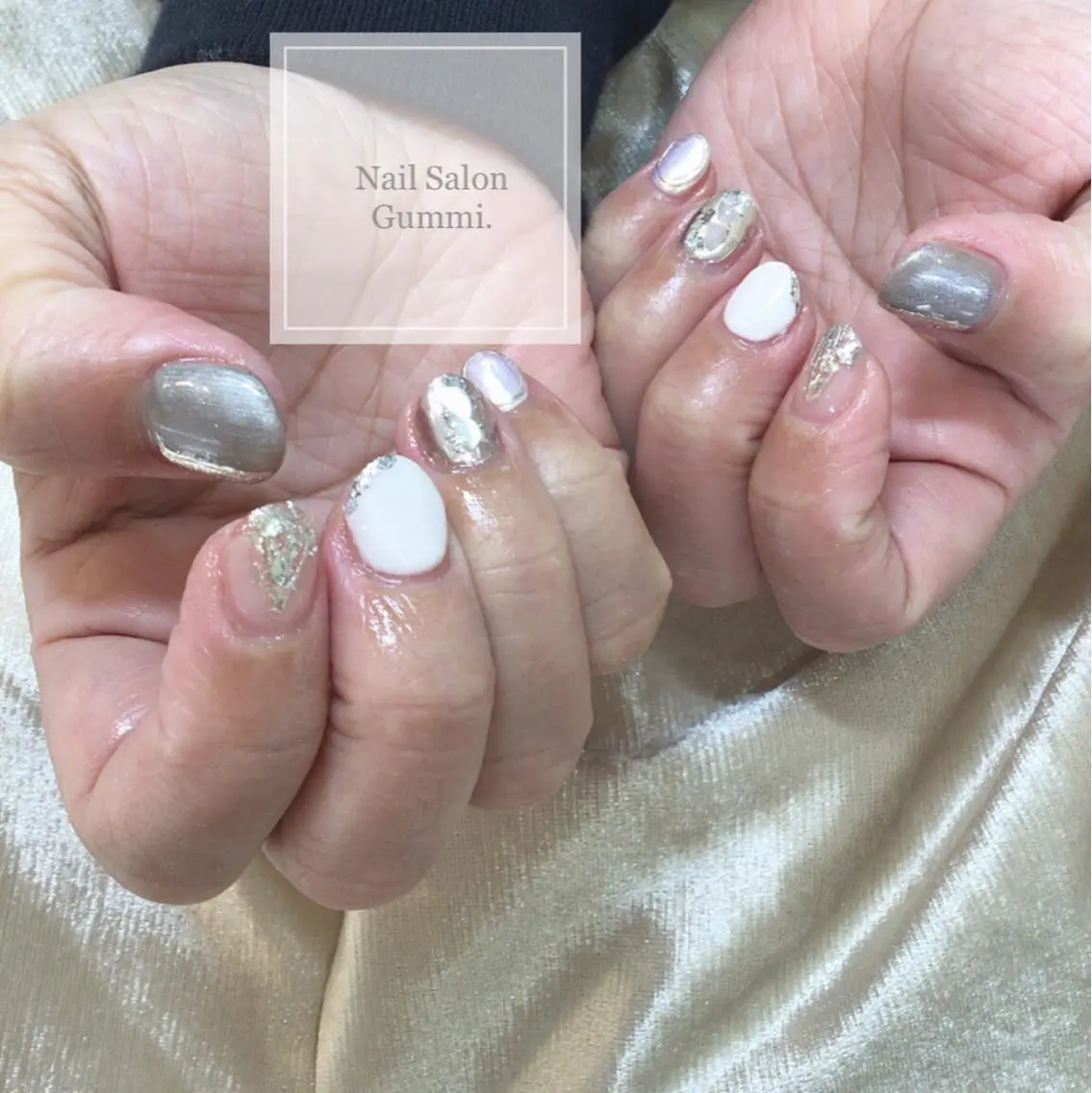 ネイル キラキラネイル 韓国ネイル ラメ(グリッター) ミラーネイル ニュアンスネイル Nail Salon Gummi.のネイルデザイン