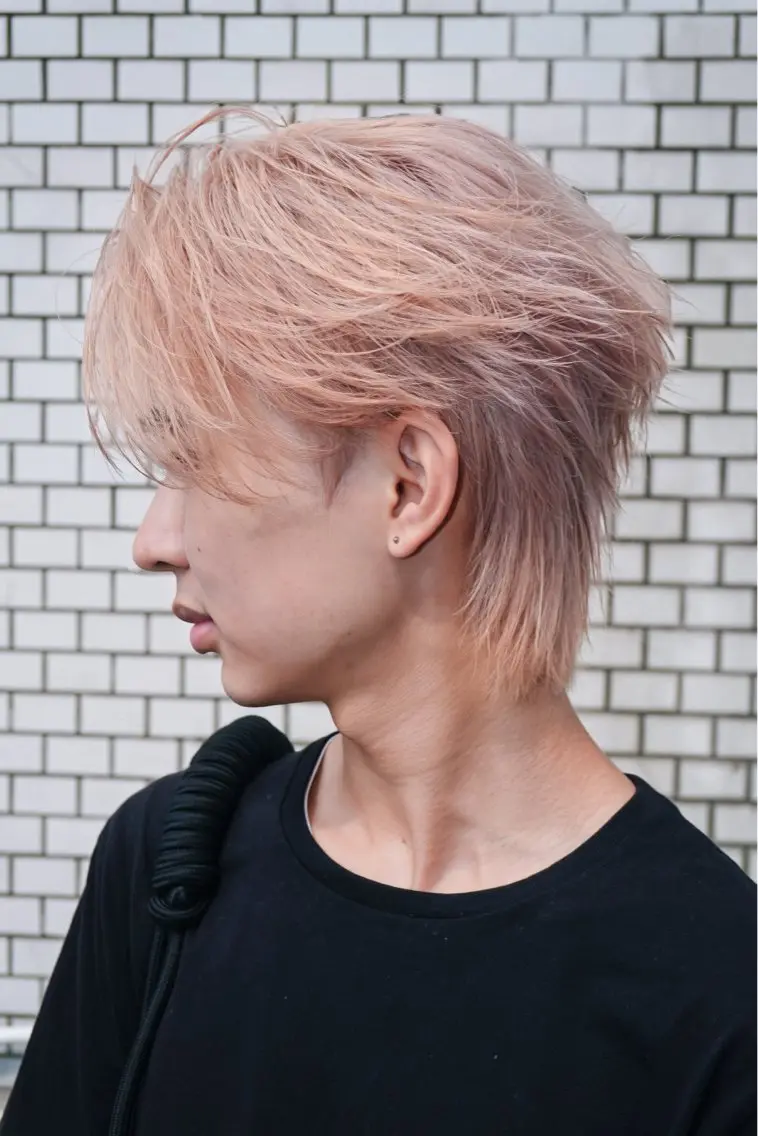 ショート カラー メンズ メンズブリーチ メンズハイトーン ベージュカラー ブリーチ 透明感カラー カット ヘアカラー KEIGO メンズ特化のヘアスタイル