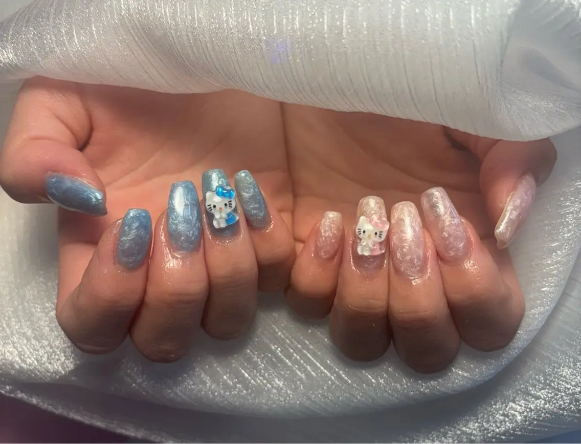 ネイル ジェルネイル マグネットネイル 持ち込み バレンタイン ハンドネイル Nail salon Natulalのネイルデザイン