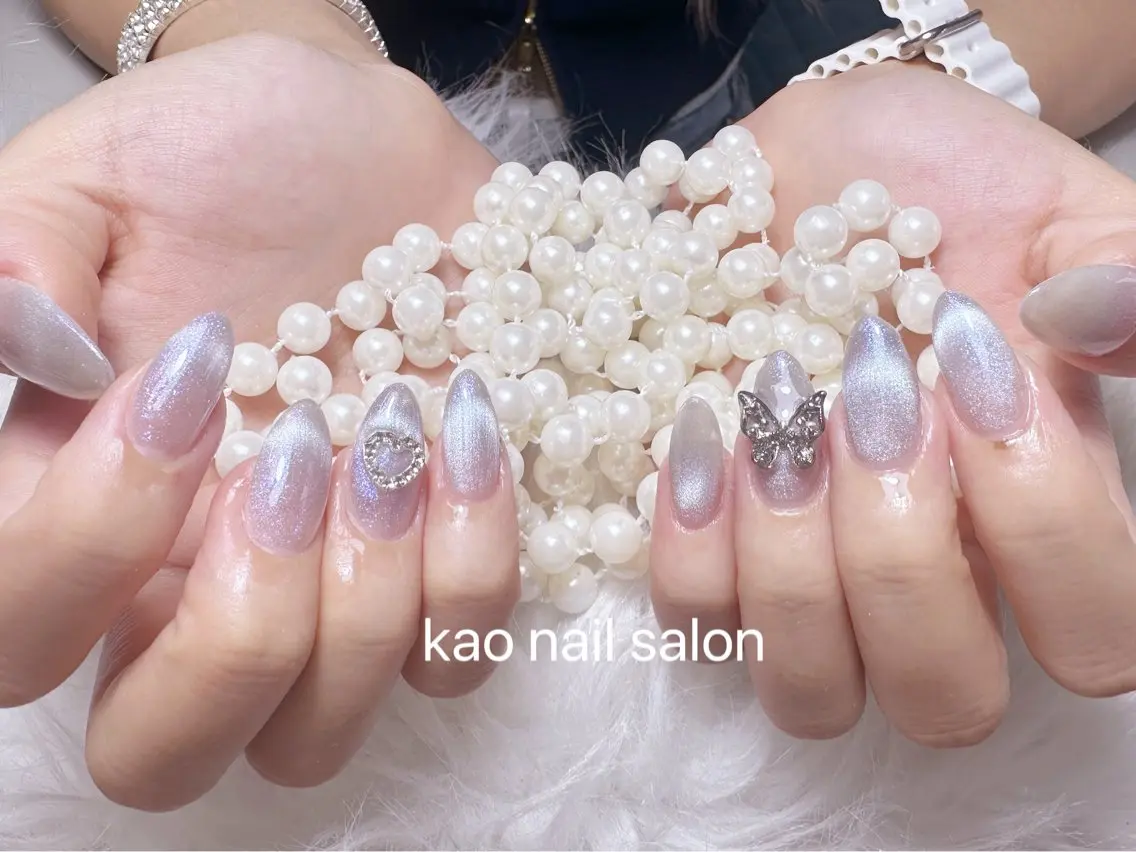 ネイル ハンドネイル kao nail マグネット/長さだしのネイルデザイン