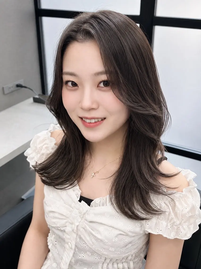 ミディアム 【韓国ヘア ×透明感カラー】芳川のヘアスタイル