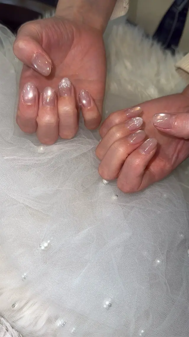 ネイル フラッシュネイル フラッシュマグ フットネイル フレンチネイル 韓国ネイル SAKU nail 作島茜のネイルデザイン