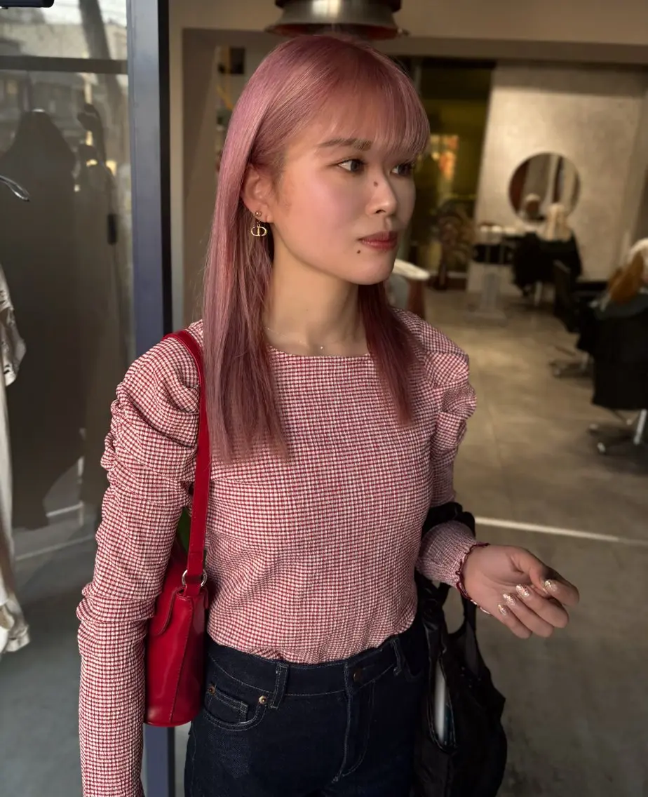 セミロング カラー ヘアカラー 🧡梅田ハイトーン カラー🧡runaのヘアスタイル