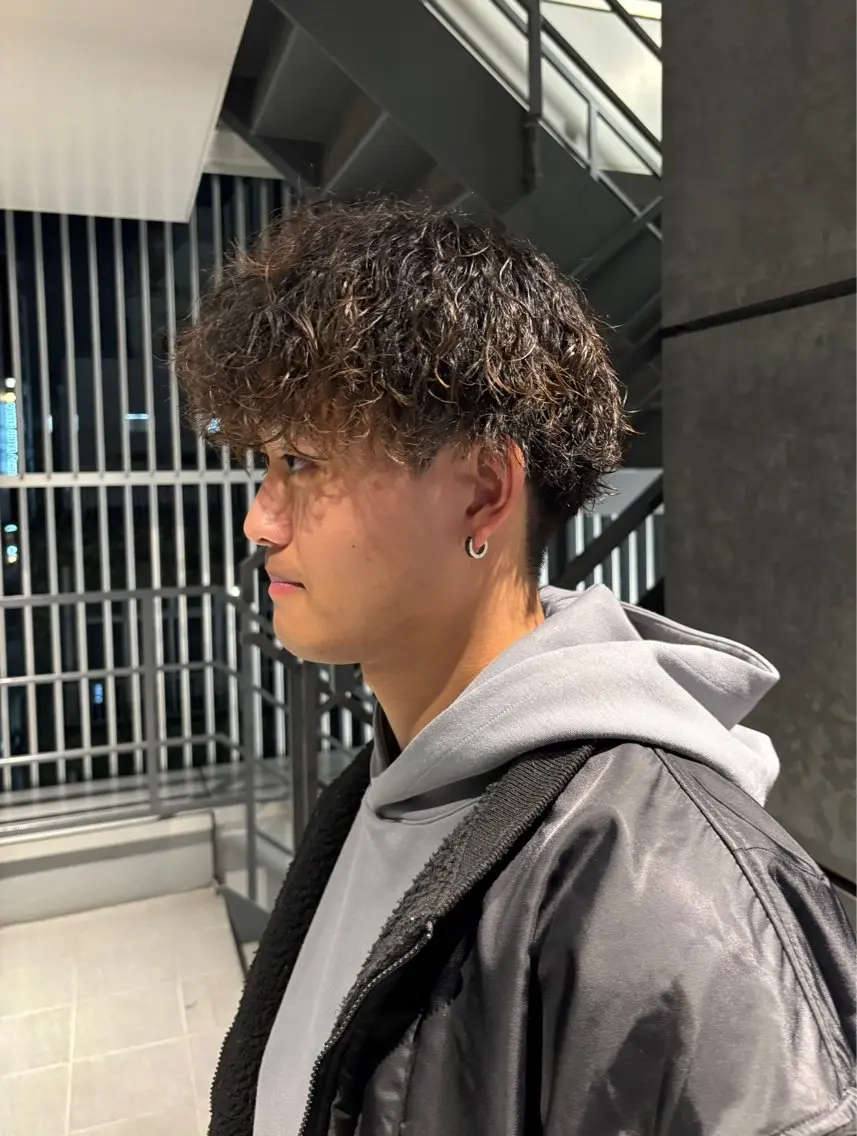 パーマ メンズ メンズパーマ スパイラルパーマ カット パーマ 柳坪 まなのヘアスタイル