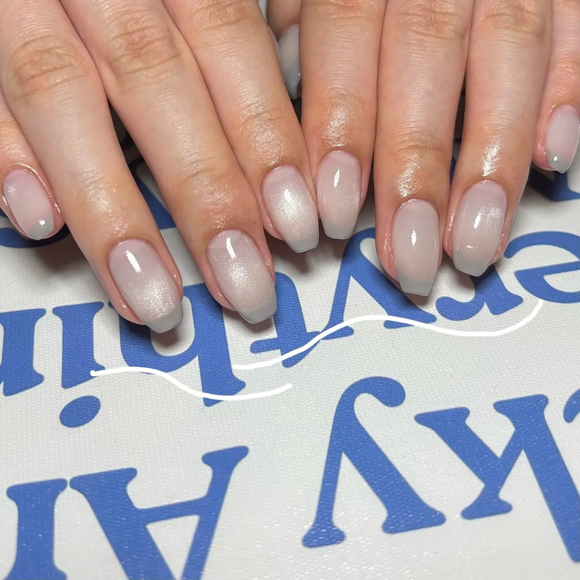 ネイル フレンチネイル ジェルネイル マグネットネイル ハンドネイル Nailsalon BLOOM🌷 山崎のネイルデザイン