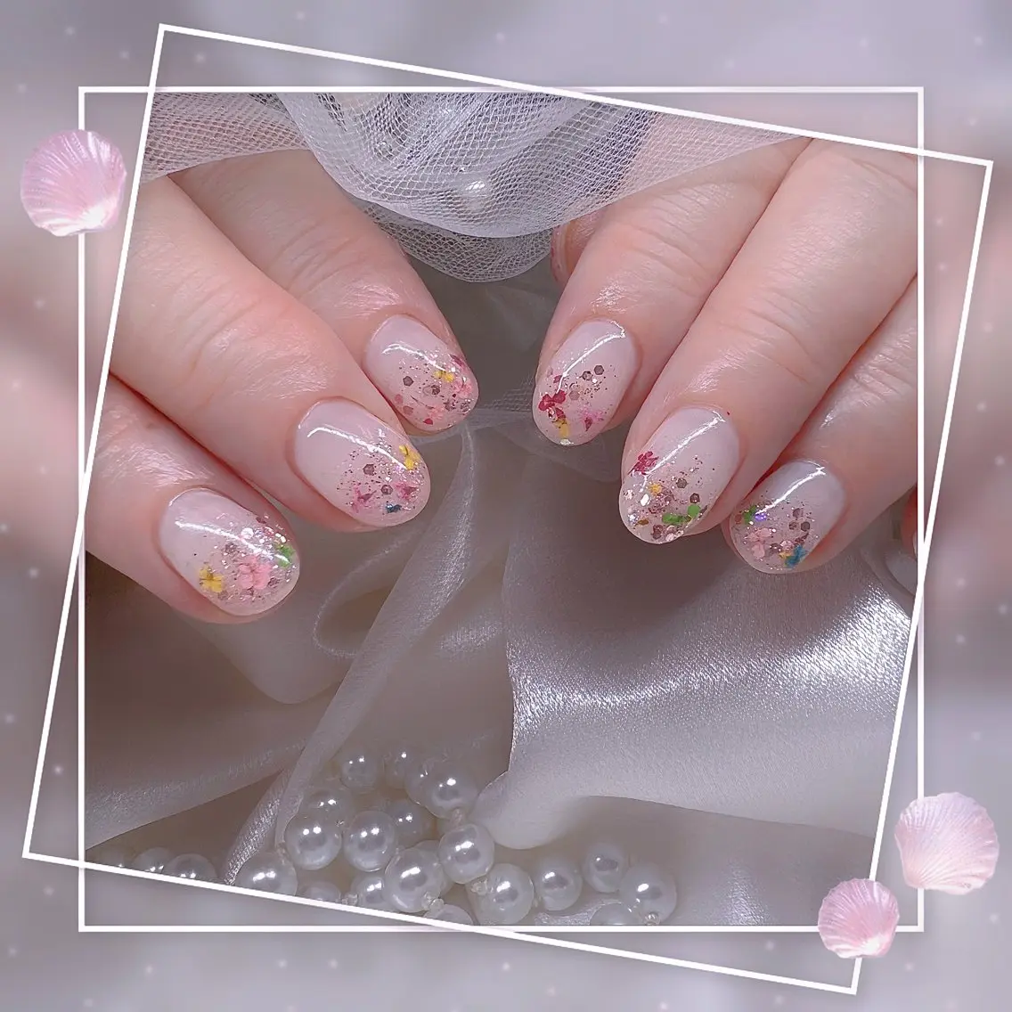 ネイル チークネイル フレンチネイル グラデーション マグネットネイル マグネットフレンチ ハンドネイル Chill Nailsalonのネイルデザイン