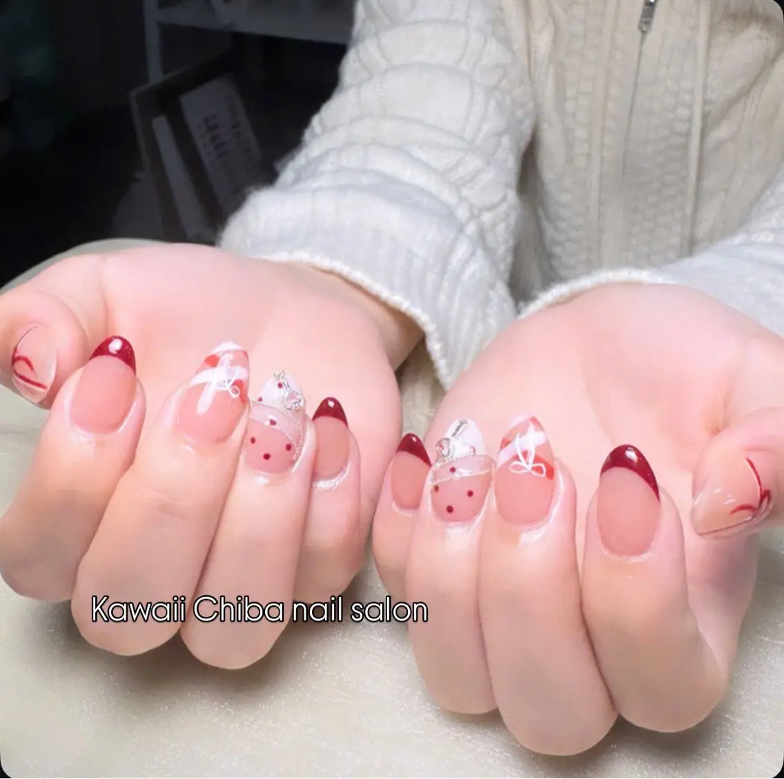 ネイル アートネイル クリアネイル ジェルネイル ハート 韓国ネイル Kawaii _Nailのネイルデザイン