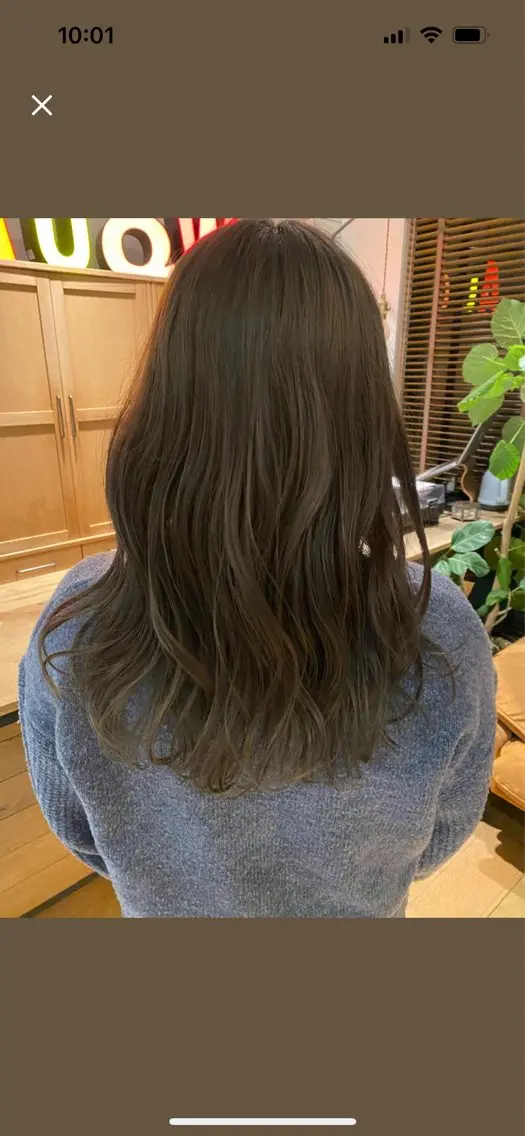 ロング カラー 透明感カラー 似合わせカット✂︎ 艶カラー・*:湊七海のヘアスタイル