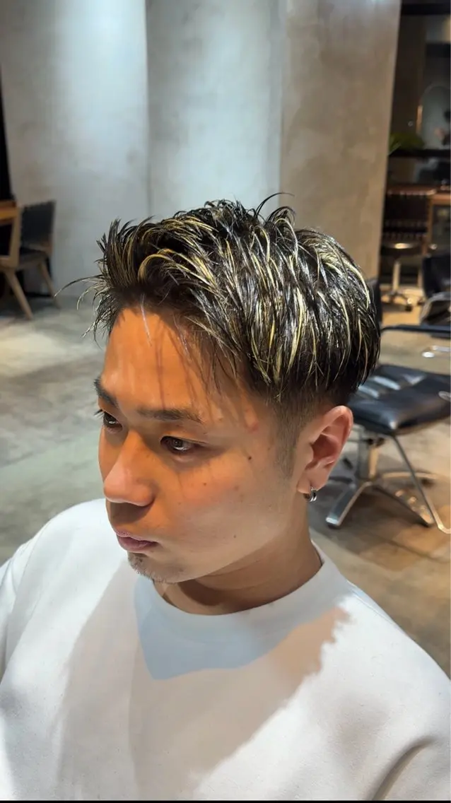 カラー メンズ メンズ特化ニュアンス パーマ　RYOのヘアスタイル