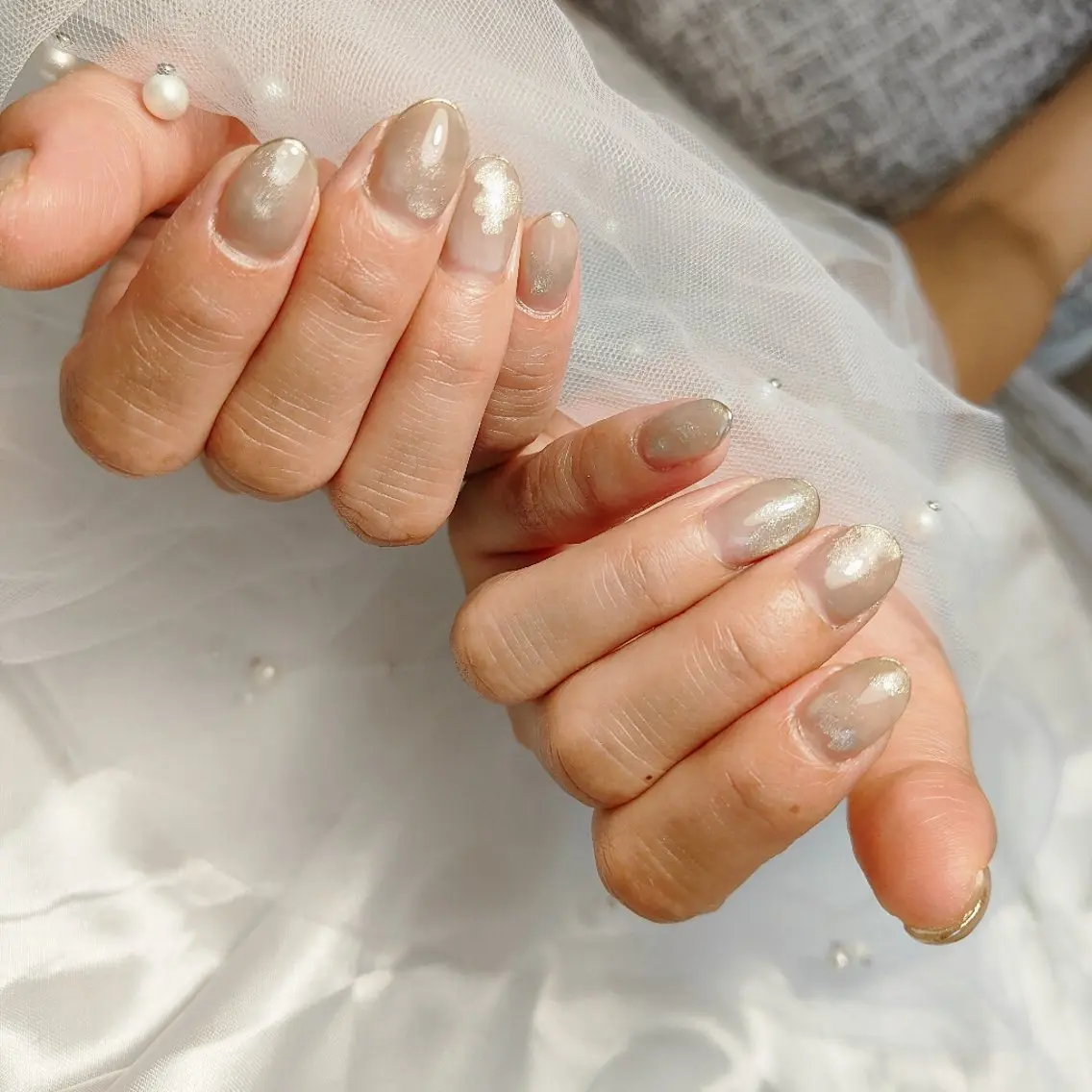 ネイル ニュアンスネイル ハンドネイル yuru calon nailのネイルデザイン