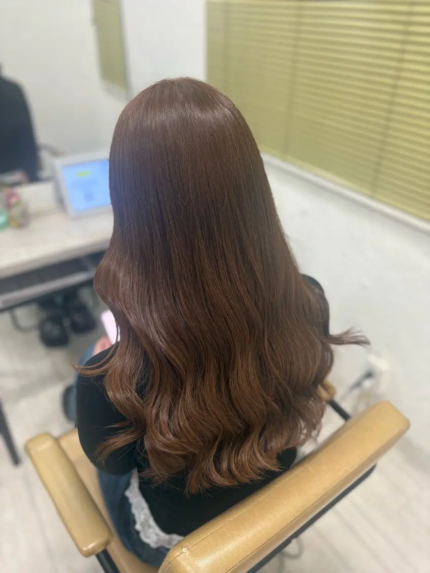 ロング カラー カット ヘアカラー トリートメント 暖色系カラー/ピンク Ririi🎀のヘアスタイル