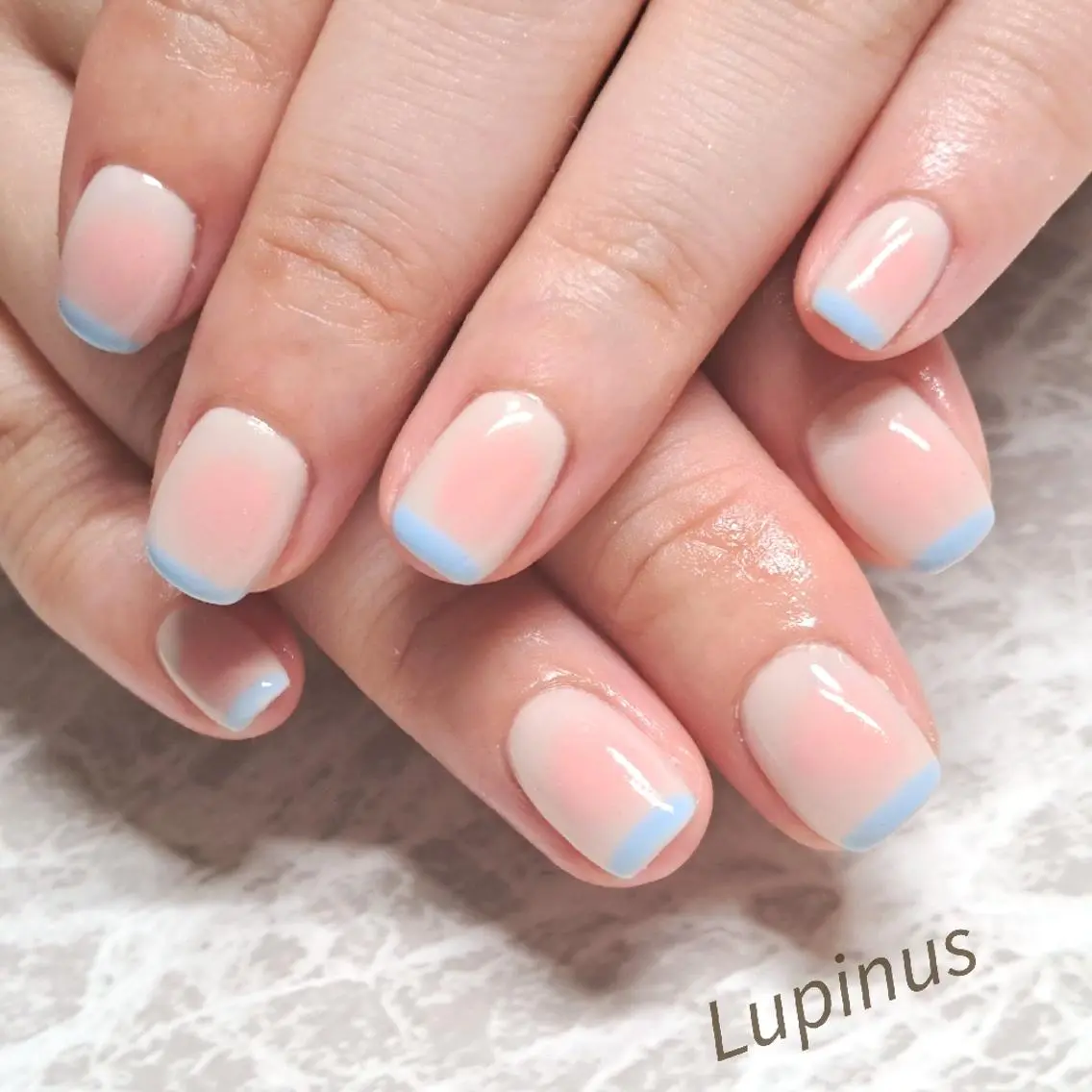 ネイル チークネイル フレンチネイル Lupinus ルピナスのネイルデザイン