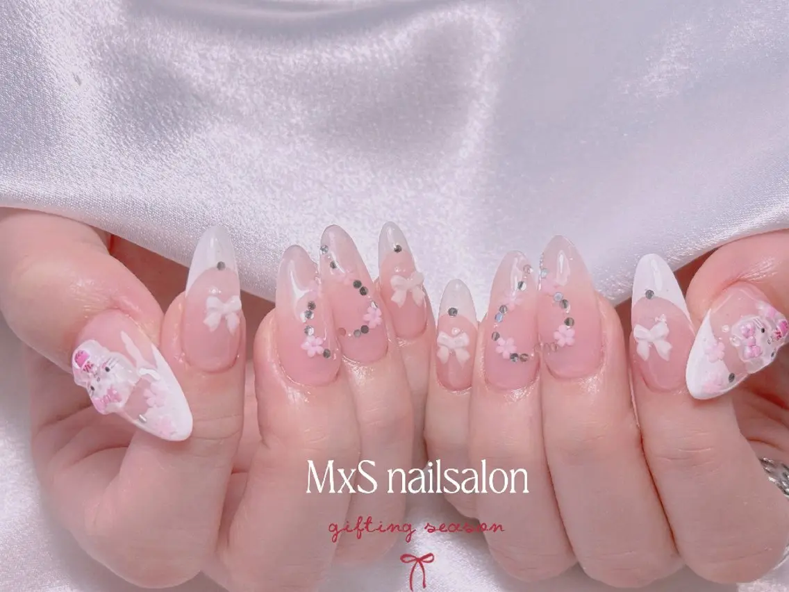 ネイル ジェルネイル 韓国ネイル マグネットネイル パラジェル ワンホンネイル ハンドネイル M×S Nail みなのネイルデザイン