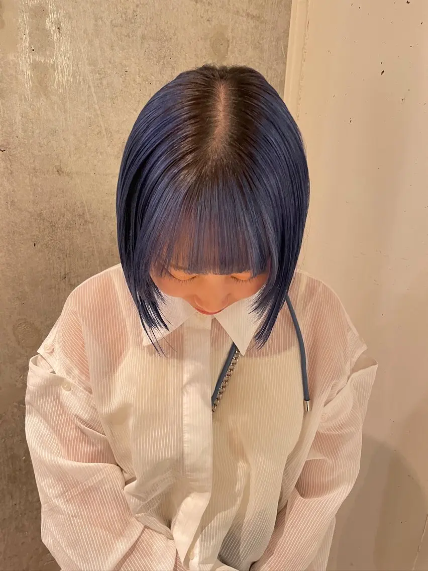 ミディアム カラー mitsuki ブリーチモデルのヘアスタイル