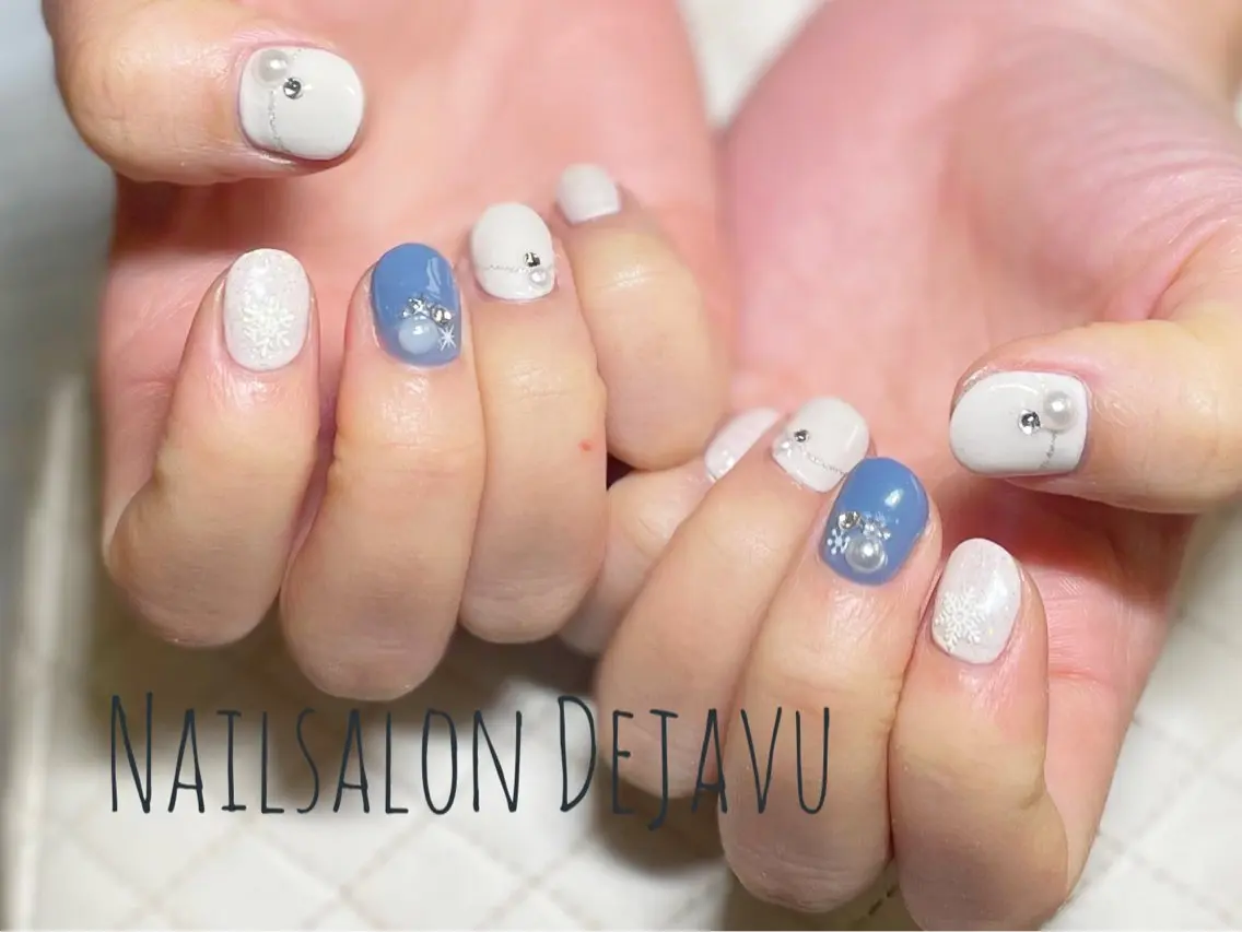 ネイル アートネイル 冬ネイル ハンドネイル Nail salon Dejavu 🌿のネイルデザイン