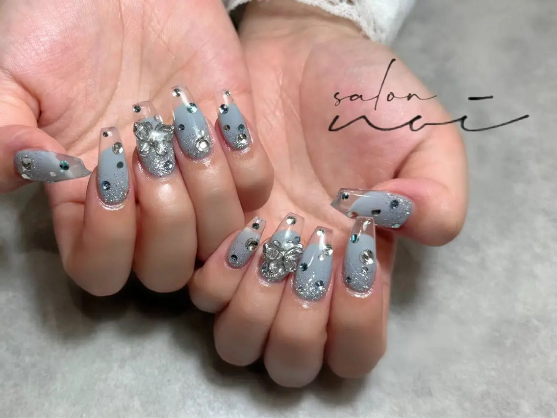 ネイル クリアネイル フレンチネイル ハンドネイル salon noiのネイルデザイン