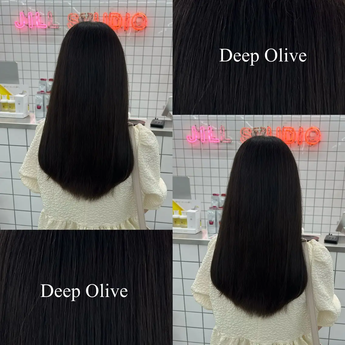 ミディアム カラー 黒髪 ブラウンカラー 透明感カラー オリーブブラウン オリーブカラー カット ヘアカラー 🌷︎あすか🌷 JILLSTUDIOのヘアスタイル