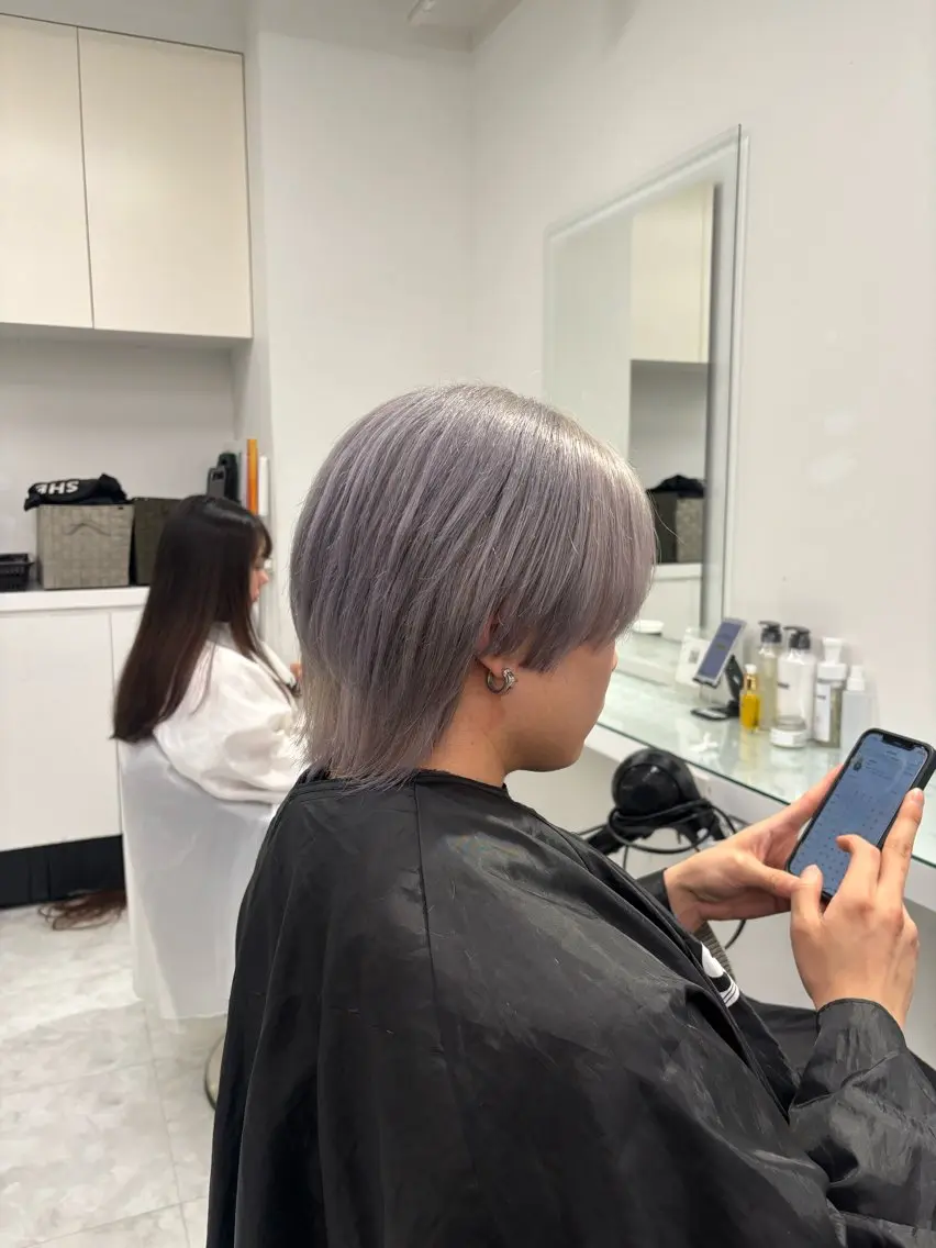 カラー メンズ メンズブリーチ ブリーチ ダブルカラー 🖤メンズハイトーン /カットRisa🖤のヘアスタイル