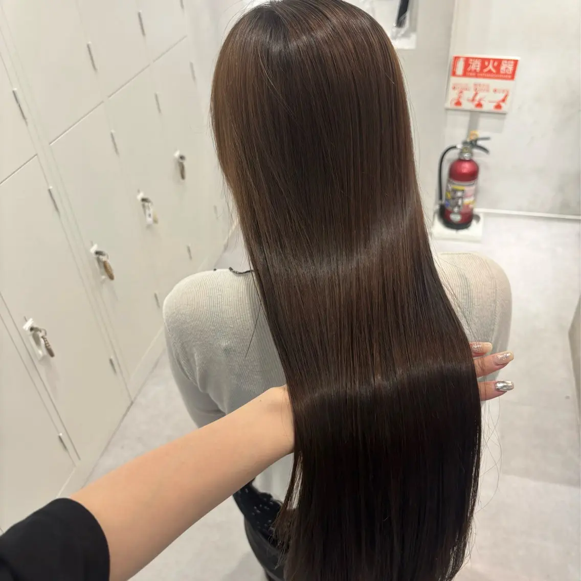 ロング カット ヘアカラー 縮毛矯正 トリートメント hina /髪質改善/カラーのヘアスタイル