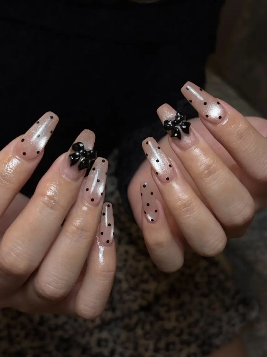 ネイル ドット 長さ出し ジェルネイル 韓国ネイル マグネットネイル ハンドネイル D.d nail Tokoのネイルデザイン