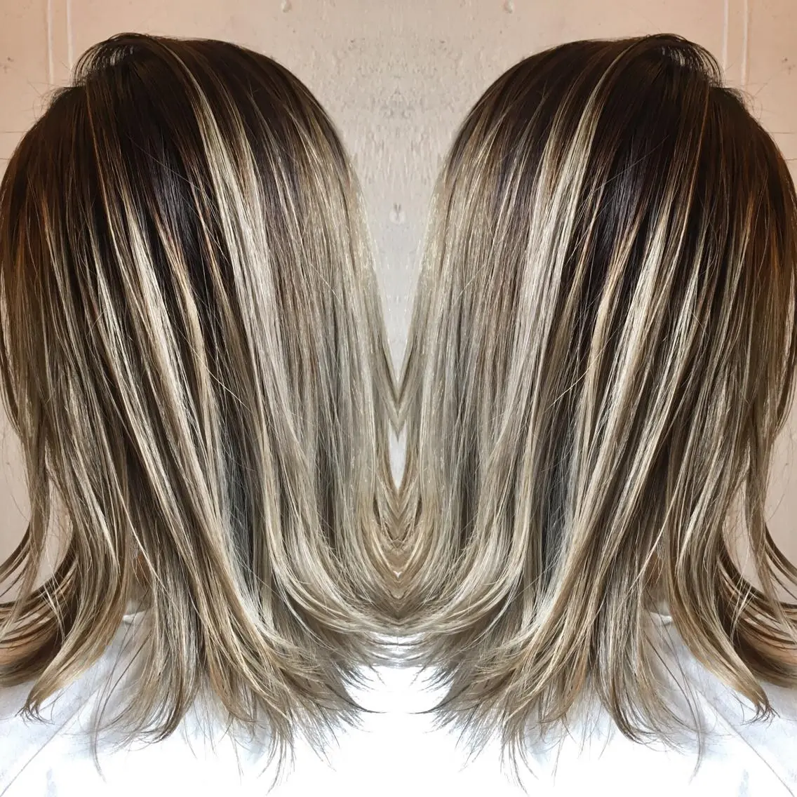 ミディアム カラー バレイヤージュ ベージュカラー ブリーチ ケアブリーチ ホワイトベージュ カット ヘアカラー トリートメント レイヤー/大人メンズ パーマ🌀 平島拓也のヘアスタイル