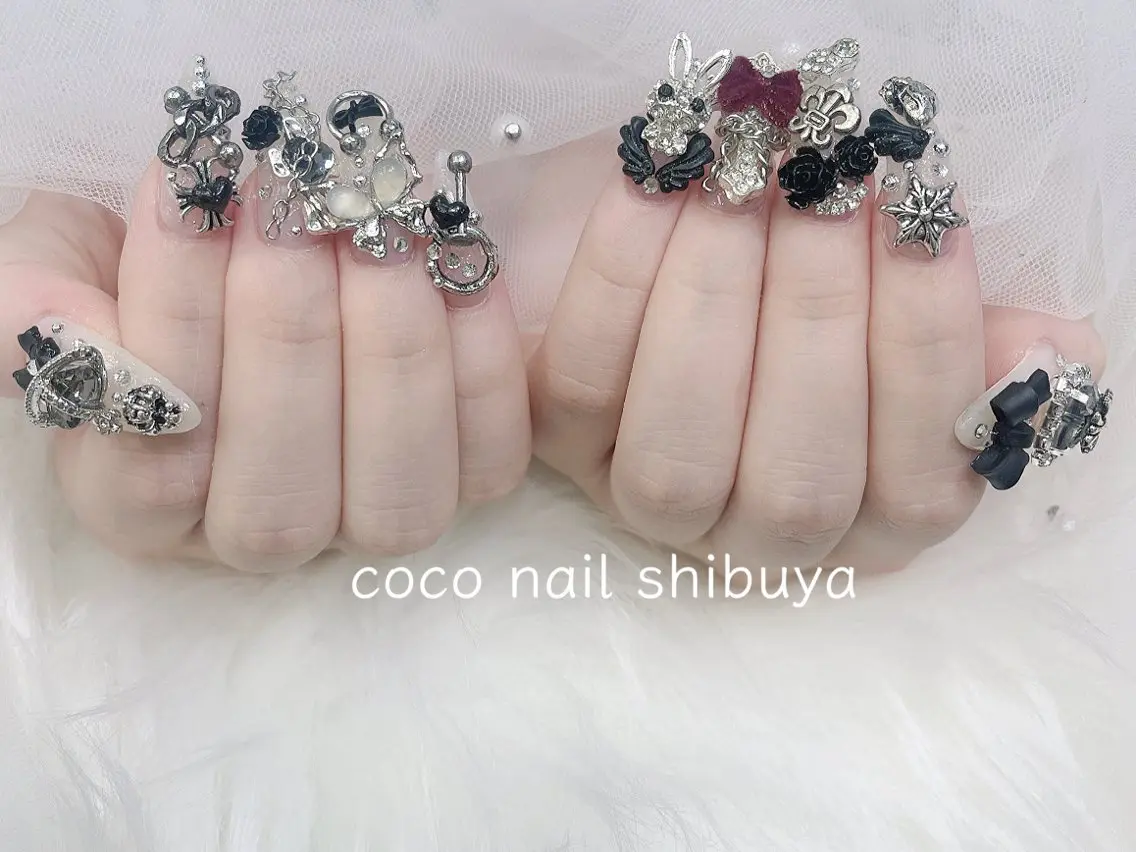 ネイル 長さ出し 韓国ネイル ロングネイル 持ち込み スーパーロングネイル ハンドネイル CoCo Nail 長さ出し専門店のネイルデザイン