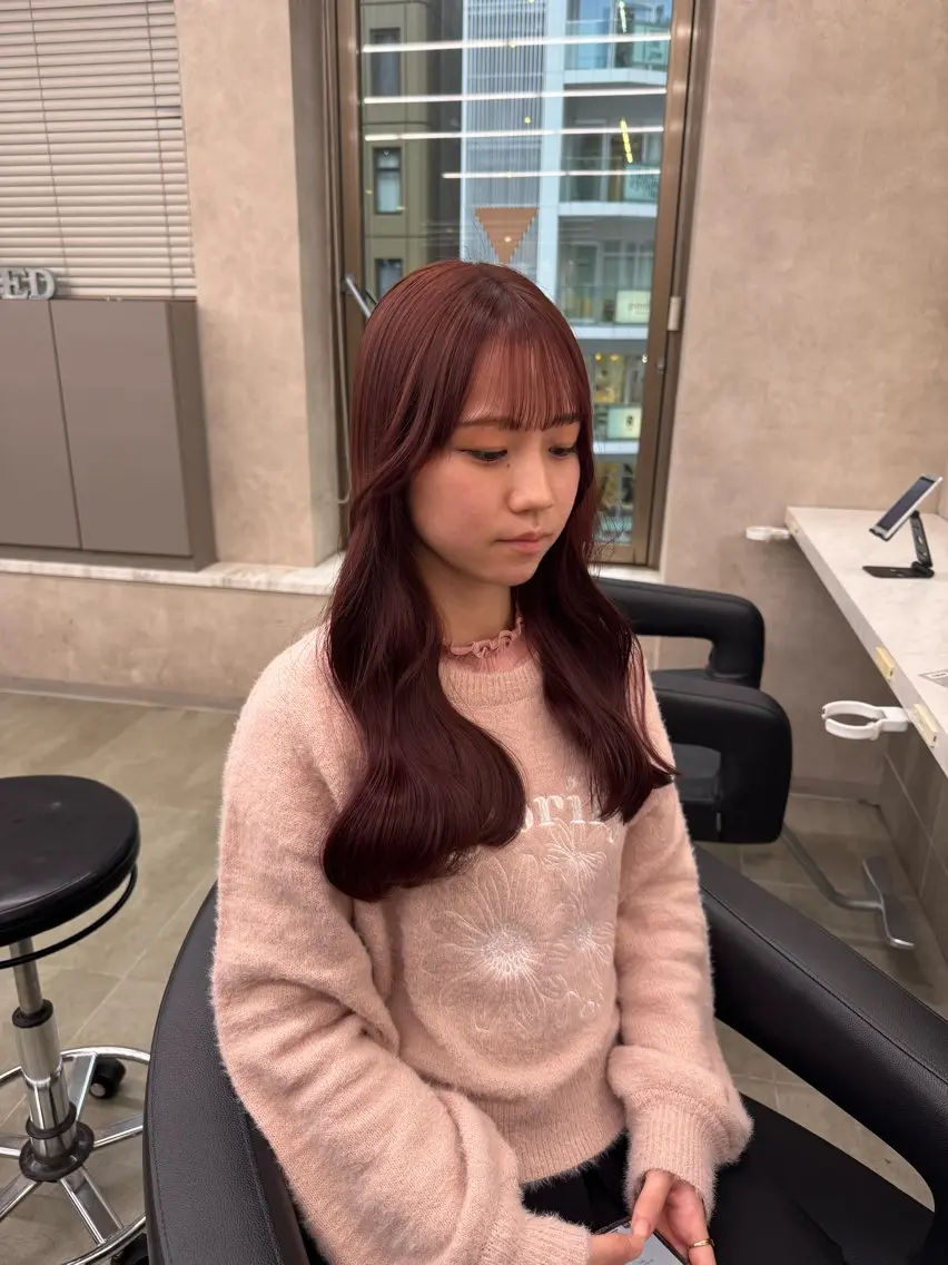 ロング カラー パーマ ヘアアレンジ メンズ キッズ 韓国系🇰🇷🩶 艶暗髪/MEIのヘアスタイル