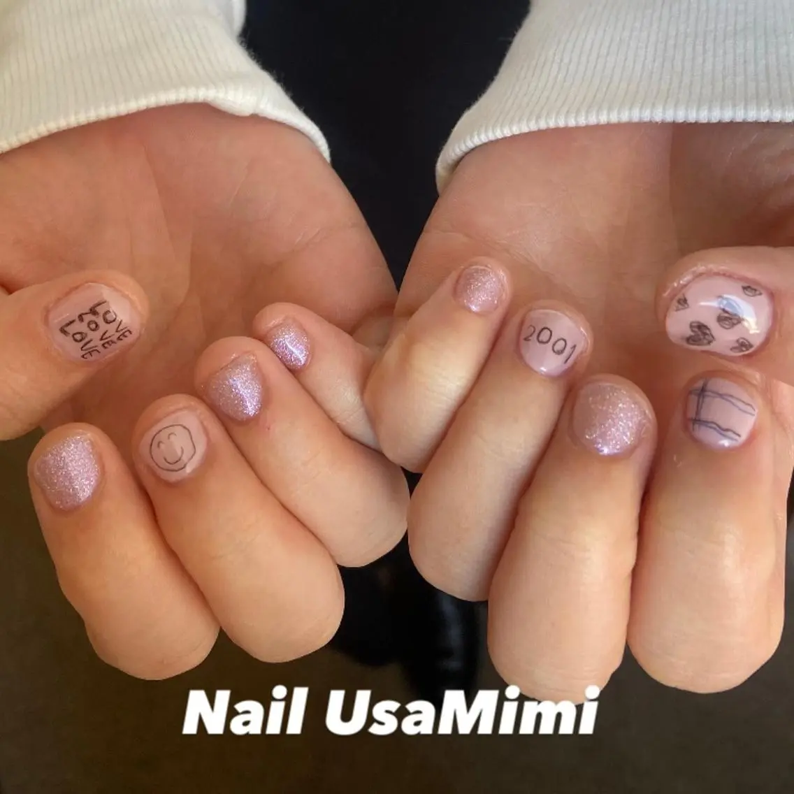 ネイル フットネイル ジェルネイル マグネットネイル 持ち込み ニュアンスネイル 本町ネイルNail UsaMimiのネイルデザイン