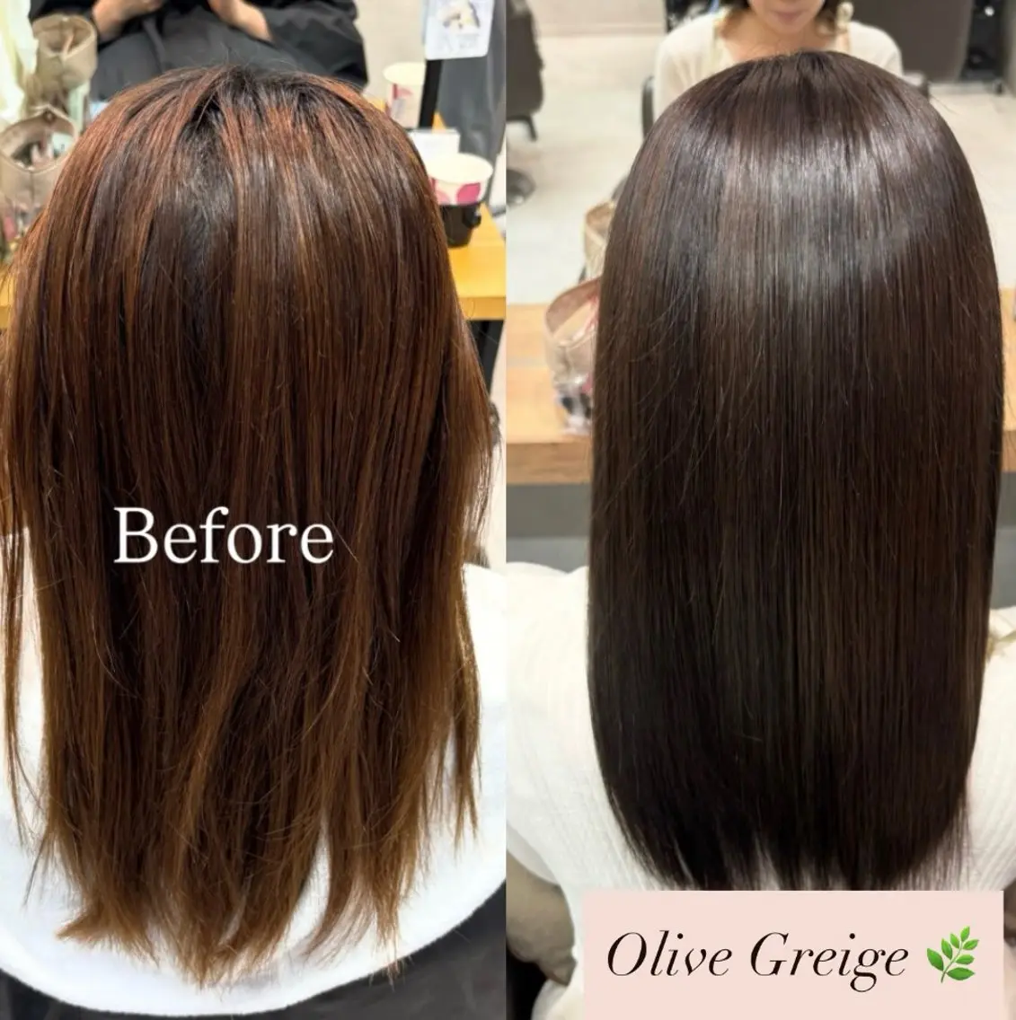 セミロング カラー ブルーカラー 透明感カラー グレージュ オリーブグレージュ オリーブグレー ヘアカラー トリートメント 艶カラー✨️髪質改善 🪽縮毛矯正mamiのヘアスタイル
