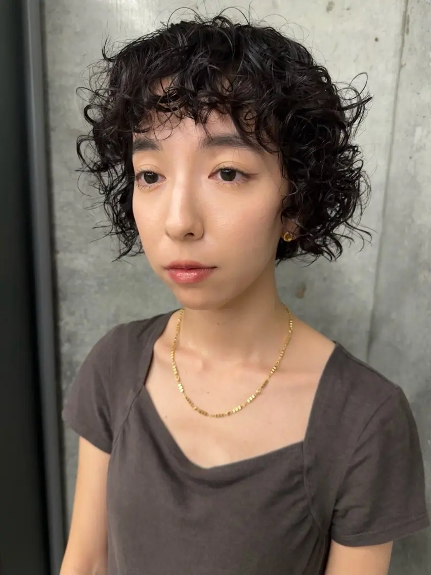 ミディアム パーマ カット パーマ お悩み解決パーマ hana🩰のヘアスタイル