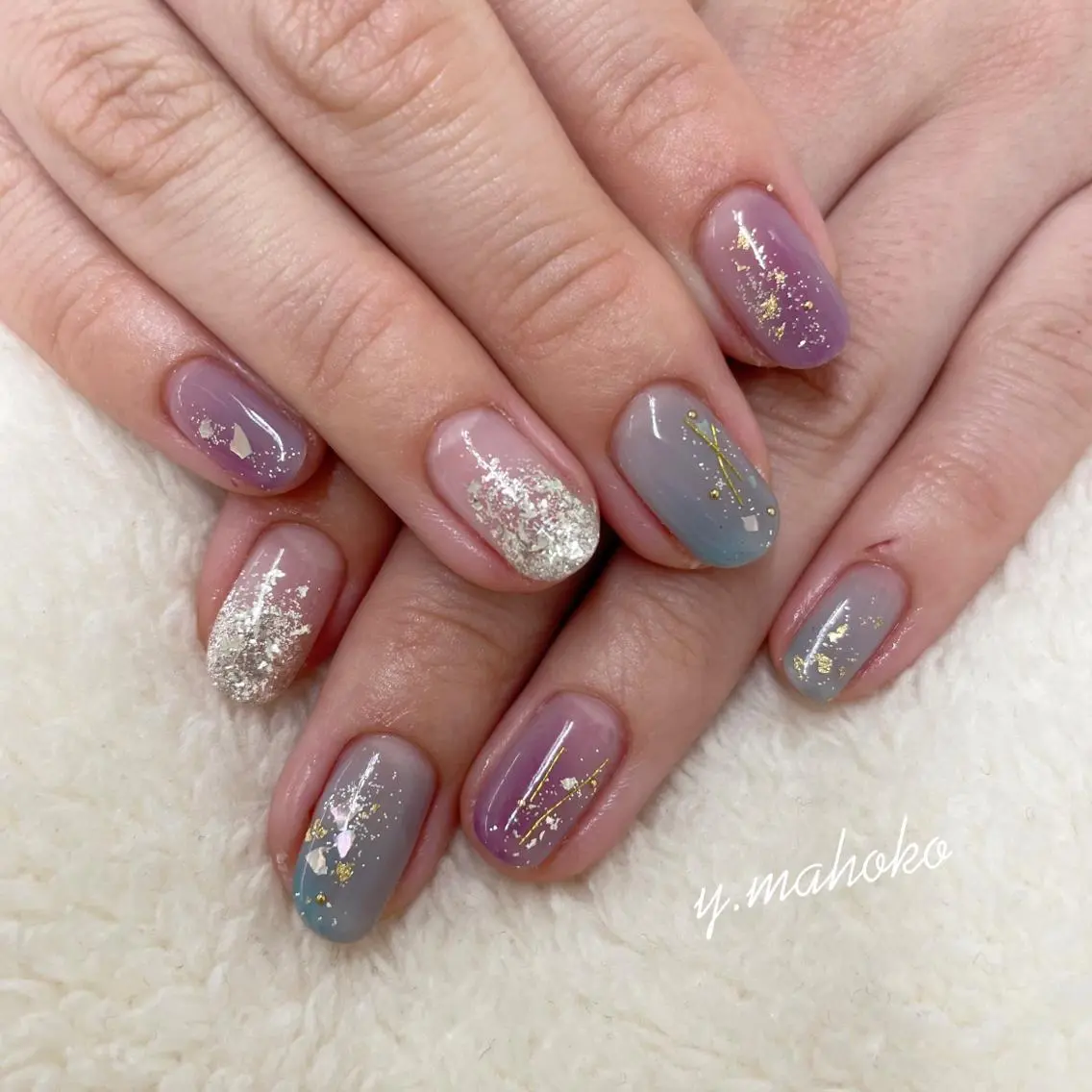 ネイル ハンドネイル パラジェル有/ 長さだし/mahoのネイルデザイン