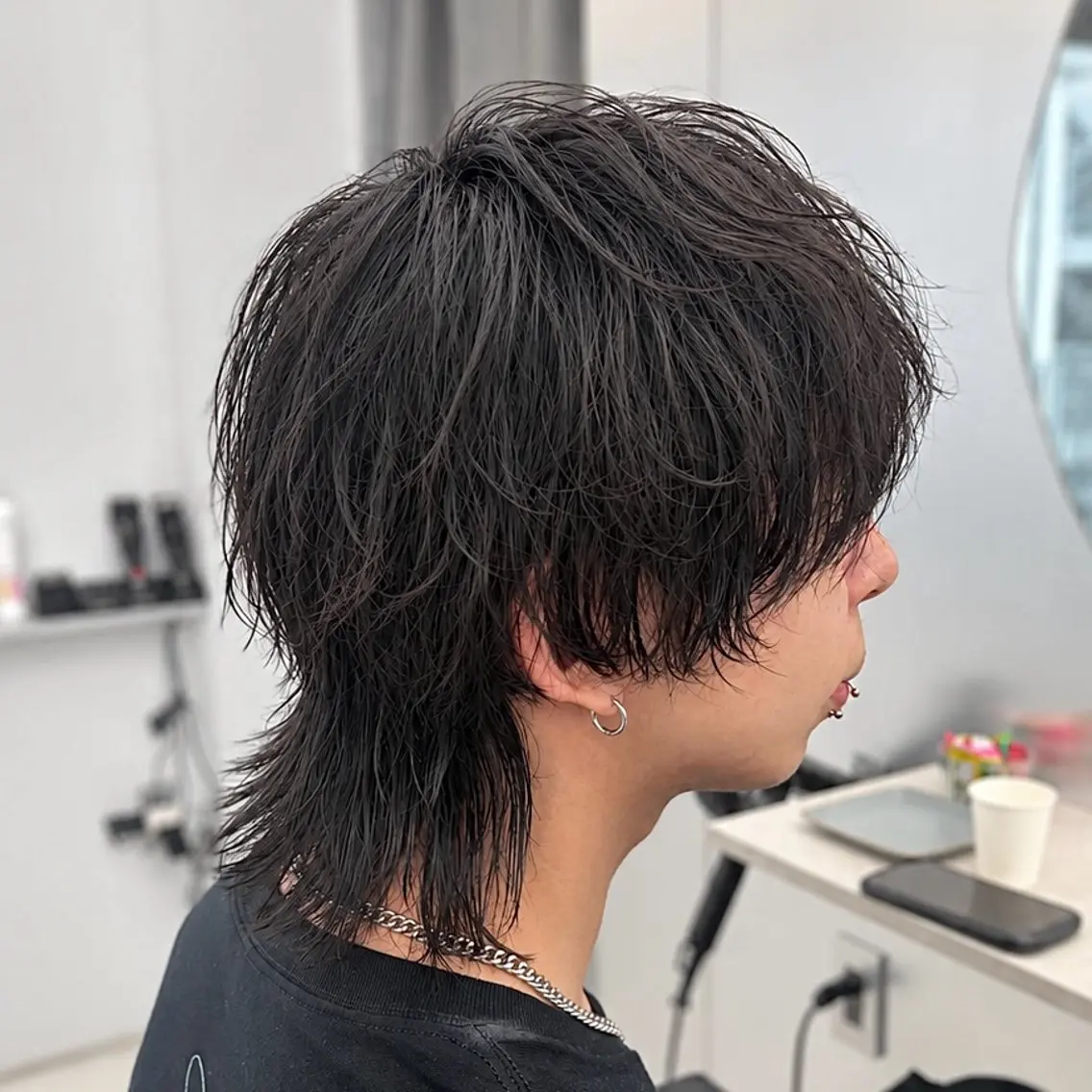 ミディアム カラー メンズ カット ʜᴀʀᴜᴋᴀ♱メンズ ウルフ/ブリーチのヘアスタイル