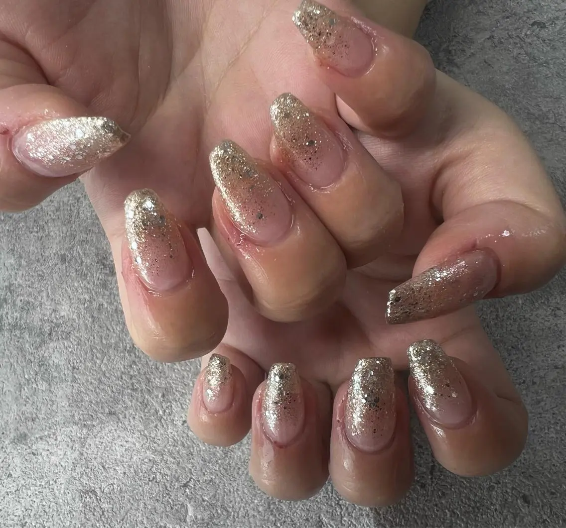 ネイル ラメ(グリッター) ラメグラデーション Mimi Nailのネイルデザイン