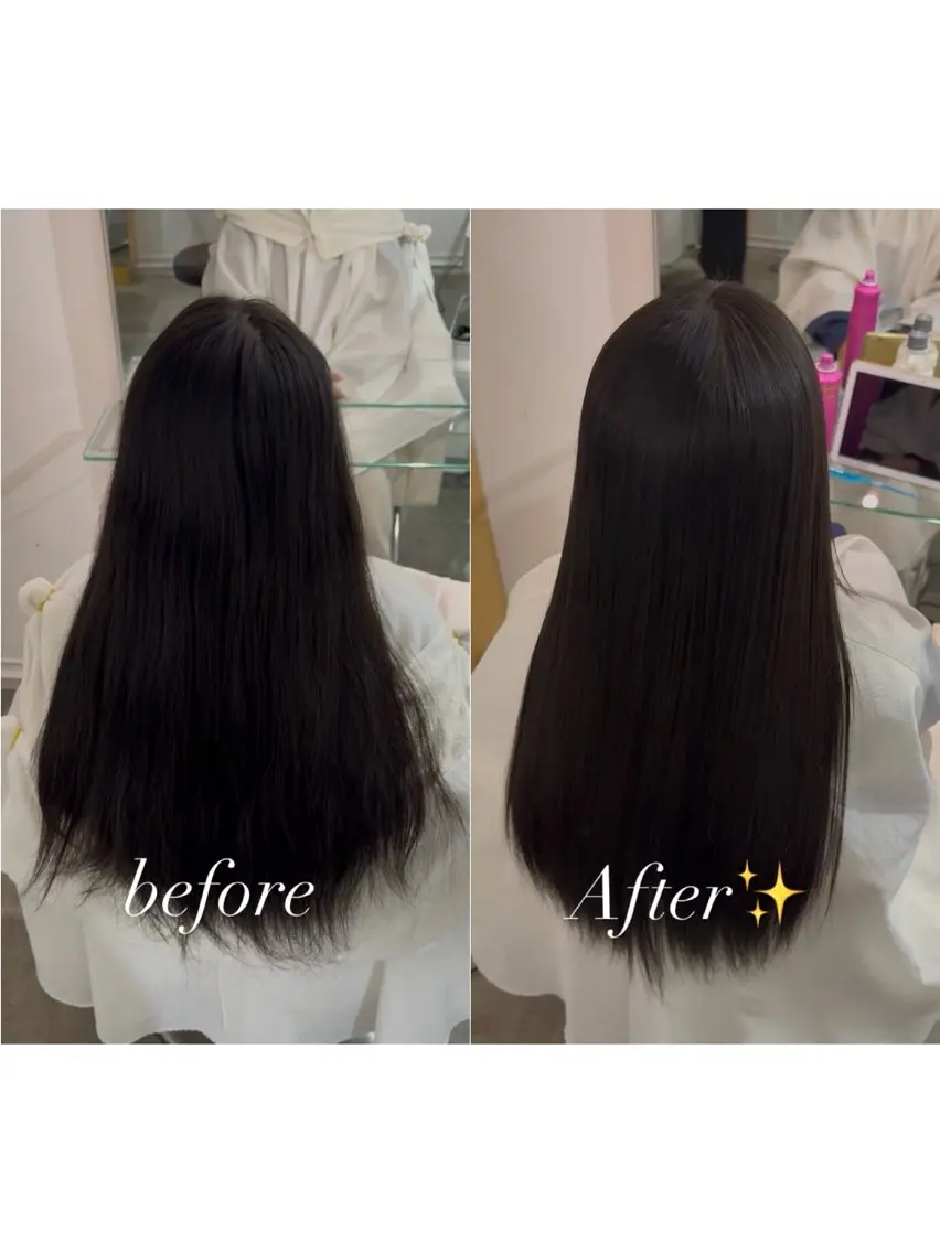 ロング 髪質改善 縮毛矯正 縮毛矯正 原宿♡縮毛矯正♡透明 感カラー【MAYU】のヘアスタイル