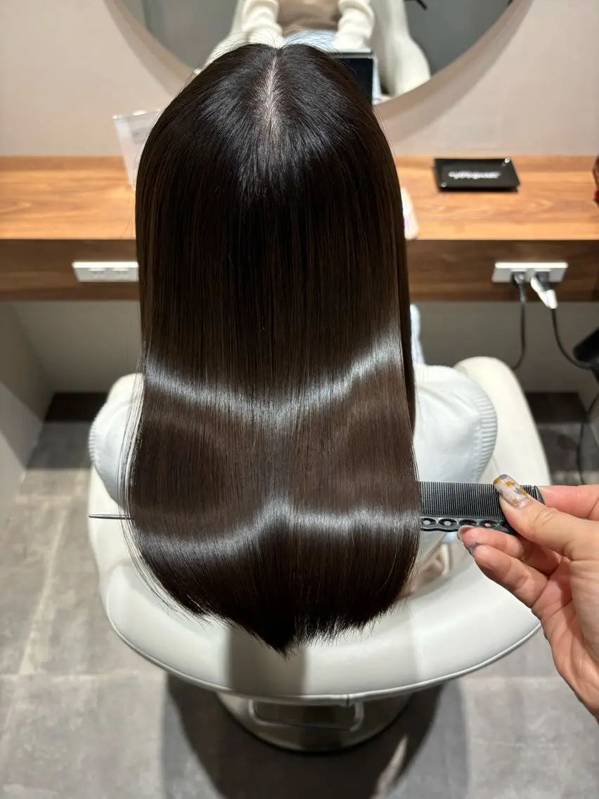 ミディアム ヘアカラー トリートメント 美髪ヘア 🤍erikaのヘアスタイル