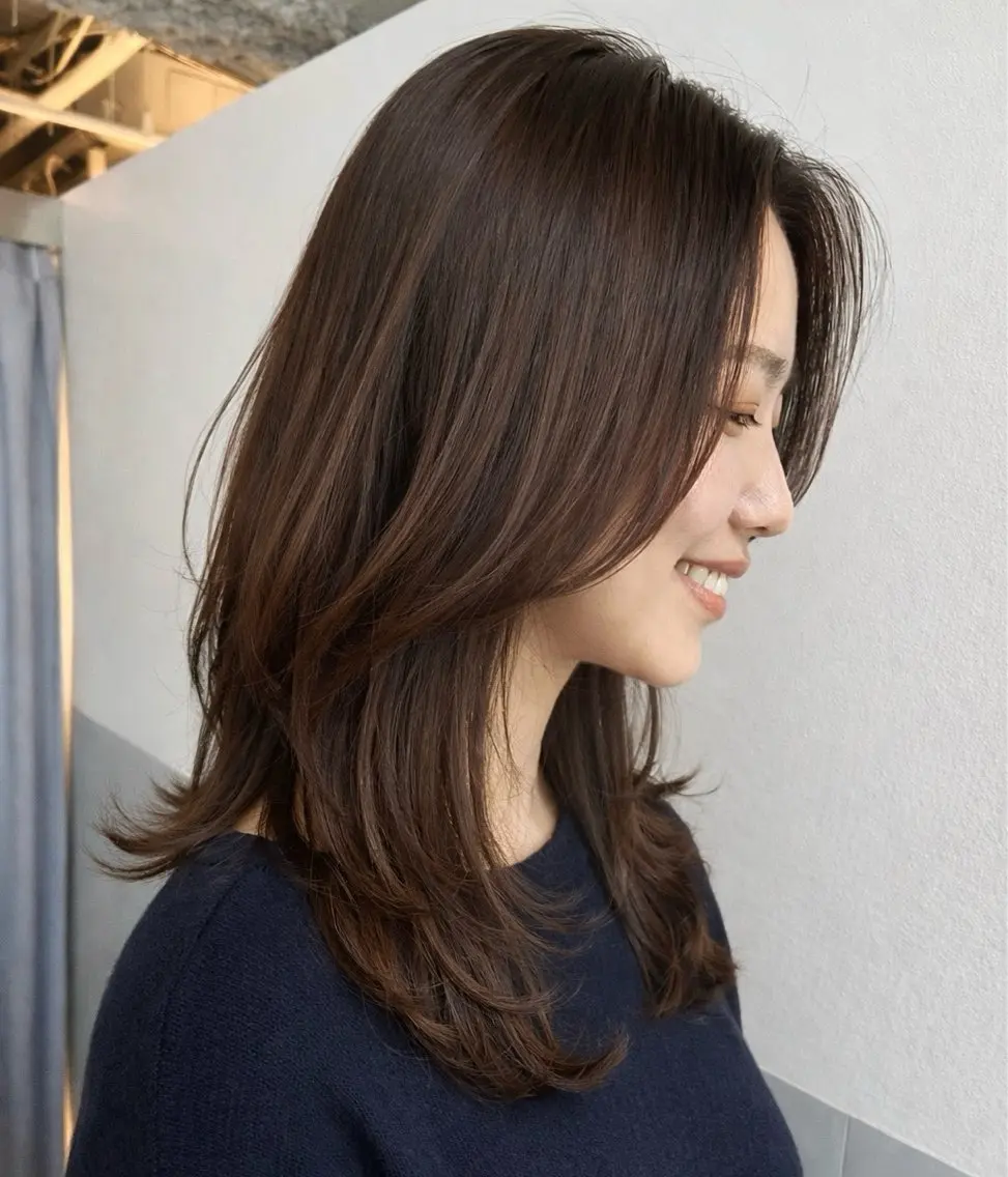 ロング カラー ヘアアレンジ ロングレイヤー レイヤーカット ロング カット ヘアカラー トリートメント ヘッドスパ 小林 佳祐のヘアスタイル