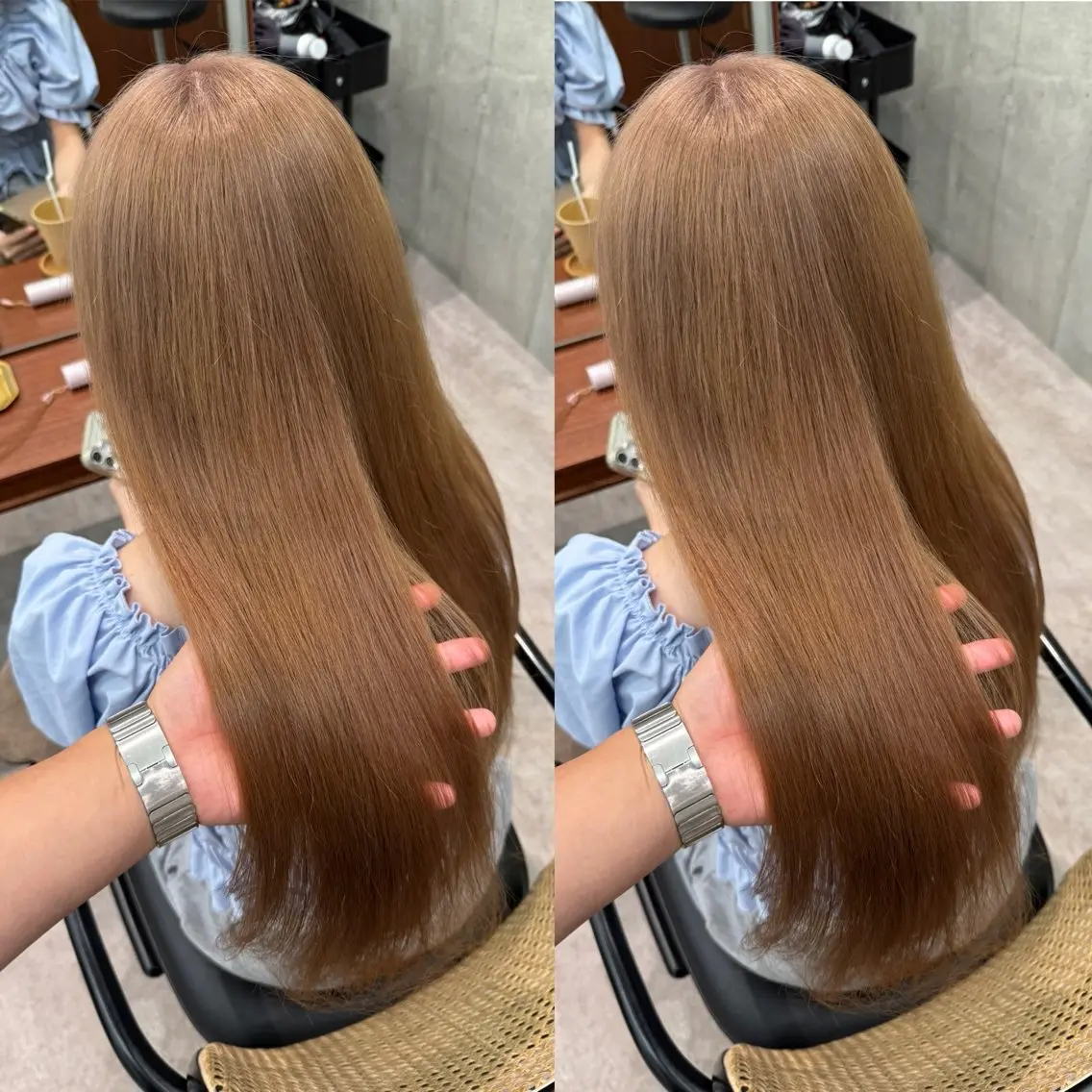 ミディアム カラー ブリーチ カット ヘアカラー 立川♡艶カラー /ケアブリーチのヘアスタイル