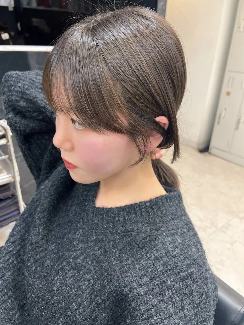 ミディアム カット ヘアカラー トリートメント ✨レイヤー/髪質改善 /縮毛矯正✨ナカムラのヘアスタイル