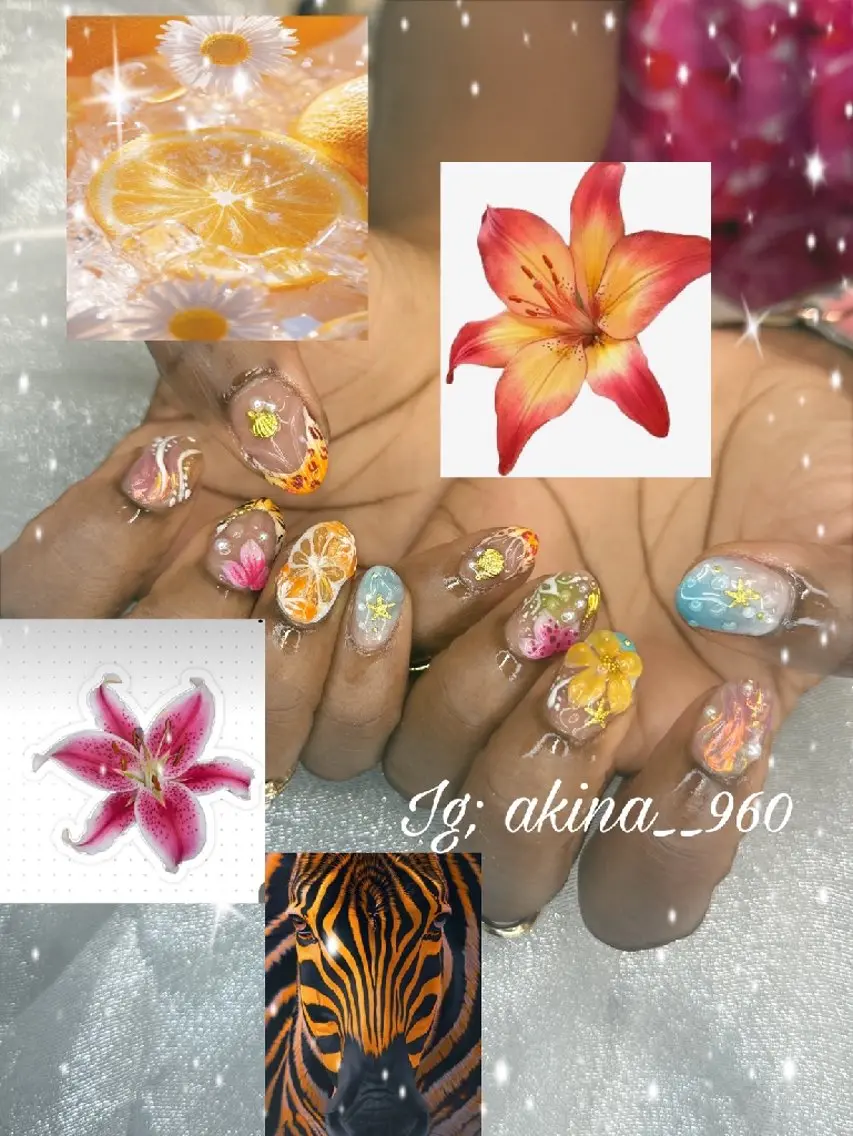 ネイル 氷ネイル・うるうるネイル マットネイル ニュアンスネイル リボン 夏ネイル ハンドネイル rina nailのネイルデザイン