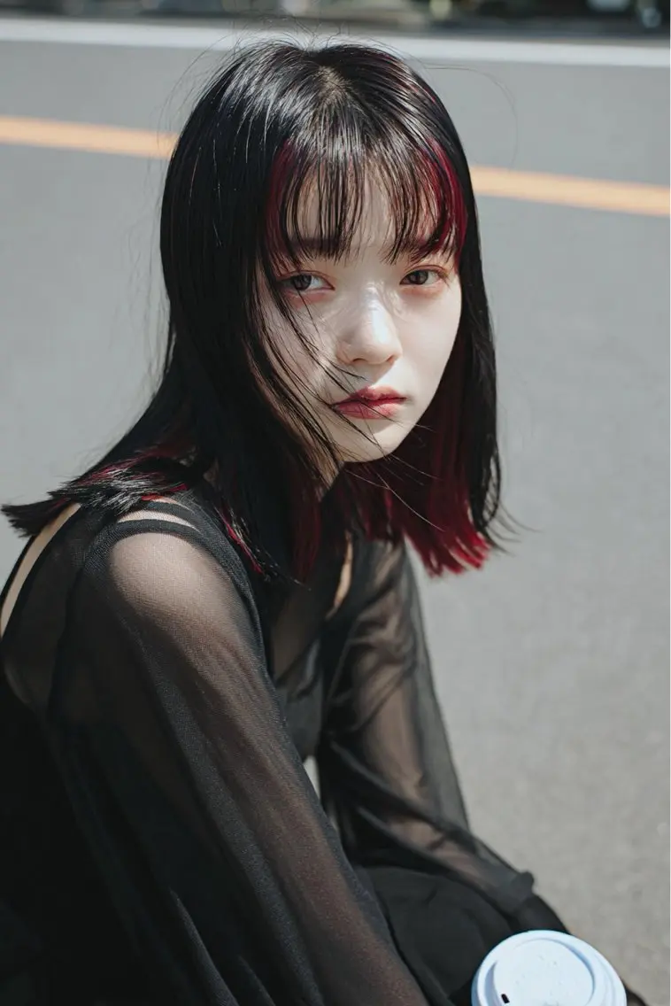 カラー スダユーヤ 💫推しカラーウルフのヘアスタイル